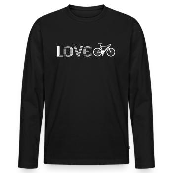Bike - Men's Premium Organic Long Sleeve Shirt - black - Front - Nico (187cm)