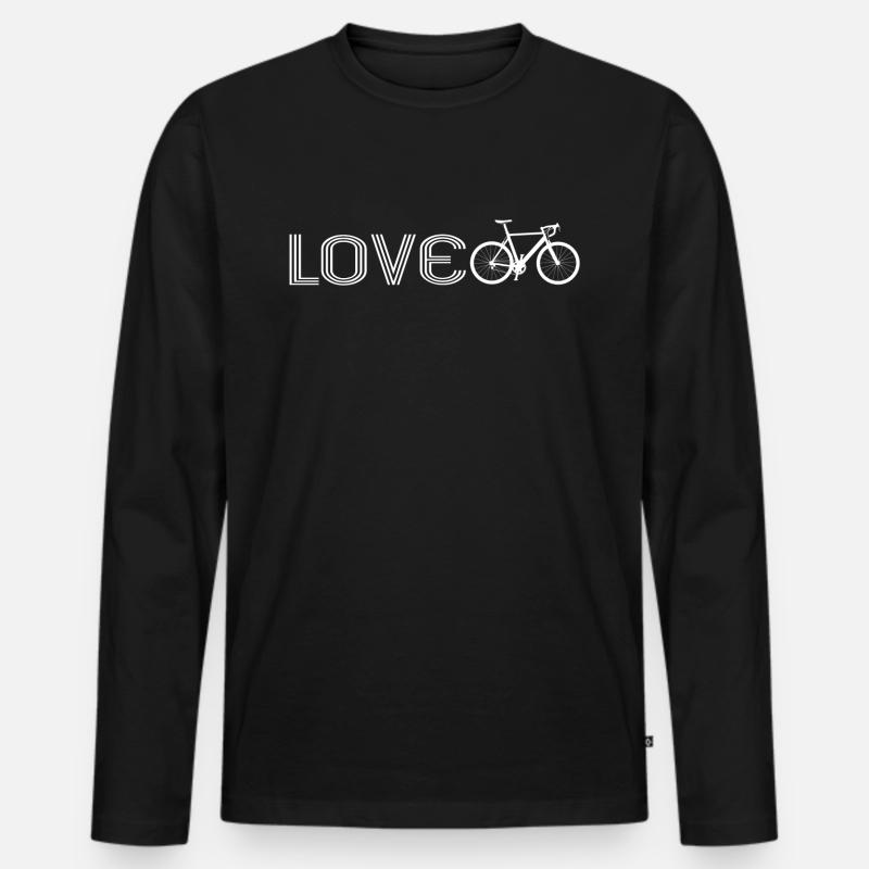 Fahrrad - Männer Premium Bio Langarmshirt - Schwarz
