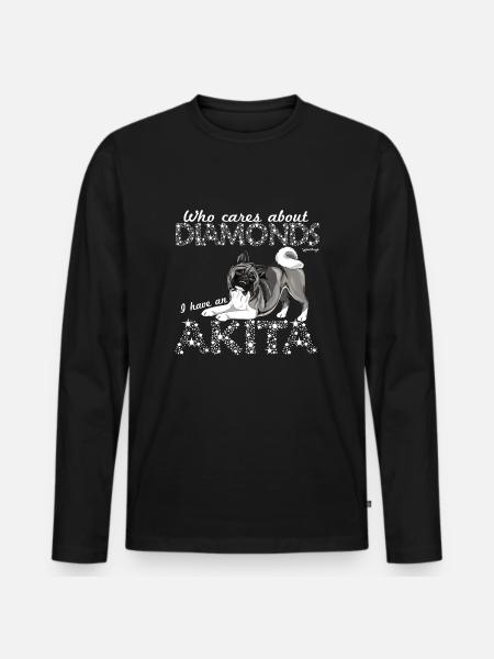 aakitadiamonds - Männer Premium Bio Langarmshirt - Schwarz