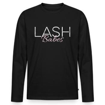 Lash Babes Eyelash Artist Eyelash Technique - Men's Premium Organic Long Sleeve Shirt - black - Front - Nico (187cm)