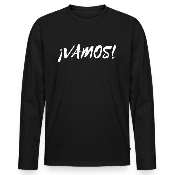 Let's go! motivation inspiration success determination - Men's Premium Organic Long Sleeve Shirt - black - Front - Nico (187cm)