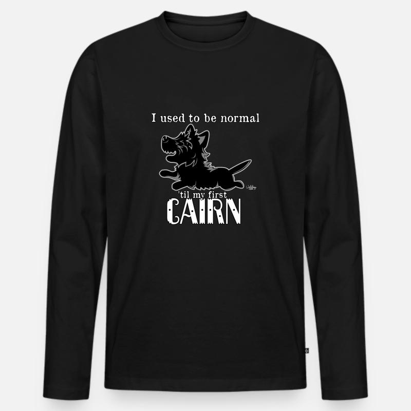 cairn7 - Männer Premium Bio Langarmshirt - Schwarz