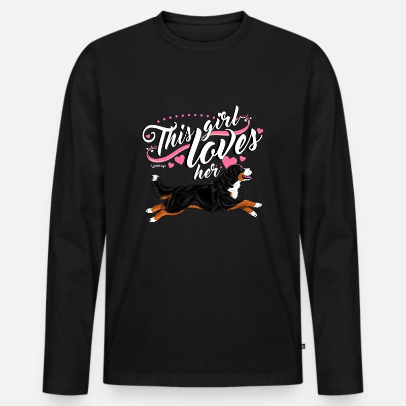 Berner Berner Mädchen - Männer Premium Bio Langarmshirt - Schwarz