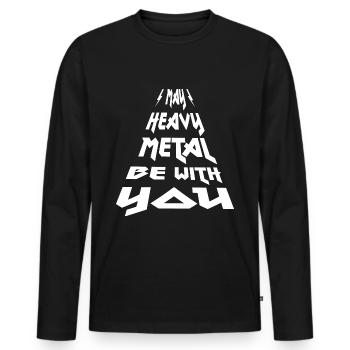 Guitar funny sayings musician guitarist festival - Men's Premium Organic Long Sleeve Shirt - black - Front - Nico (187cm)