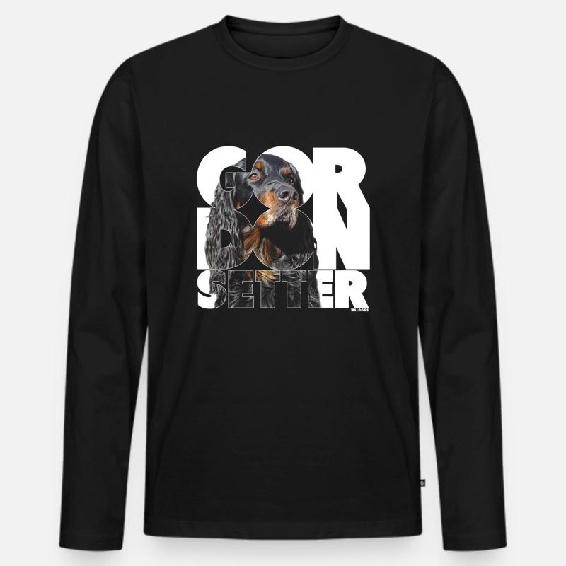 NASSU Gordon 3 - Männer Premium Bio Langarmshirt - Schwarz