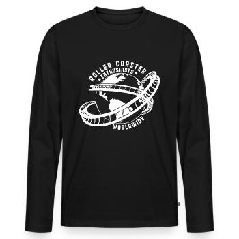 Amateurs de montagnes russes dans le monde entier Achterbahn - T-shirt manches longues Premium bio Homme - noir - Devant - Nico (187cm)