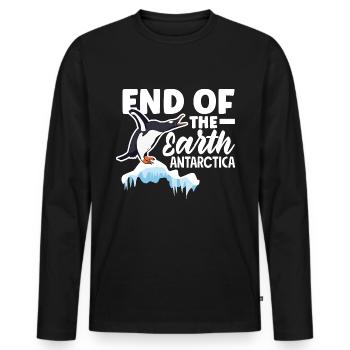 End of the earth Ice Expedition Adventure - Men's Premium Organic Long Sleeve Shirt - black - Front - Nico (187cm)