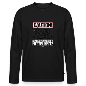 mittelguard5 - T-shirt manches longues Premium bio Homme - noir - Devant - Nico (187cm)