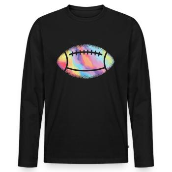 Football américain Ballon Filles Enfants Football - T-shirt manches longues Premium bio Homme - noir - Devant - Nico (187cm)
