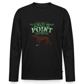 ssonpoint3 - Männer Premium Bio Langarmshirt - Schwarz - Vorne - Nico (187cm)
