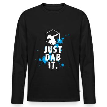 dab spritzer dabbing touchdown just dab it fun coo - Männer Premium Bio Langarmshirt - Schwarz - Vorne - Nico (187cm)