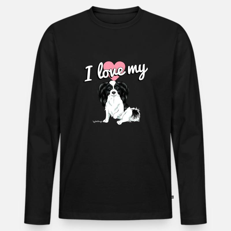 phalelove2 - Männer Premium Bio Langarmshirt - Schwarz