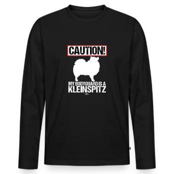 kleinbodyguard - T-shirt manches longues Premium bio Homme - noir - Devant - Nico (187cm)