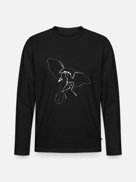 Archaeopteryx, Solnhofen, Fossilien, Steinbruch - Männer Premium Bio Langarmshirt - Schwarz