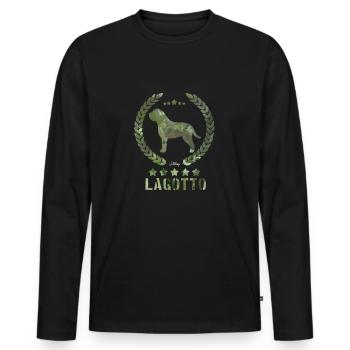 lagottoarmy - Men's Premium Organic Long Sleeve Shirt - black - Front - Nico (187cm)