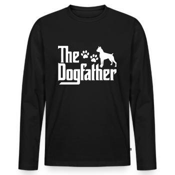 Le père du chien Citations de chien drôle - T-shirt manches longues Premium bio Homme - noir - Devant - Nico (187cm)