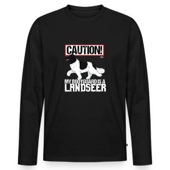 landseerguard - Männer Premium Bio Langarmshirt - Schwarz - Vorne - Nico (187cm)
