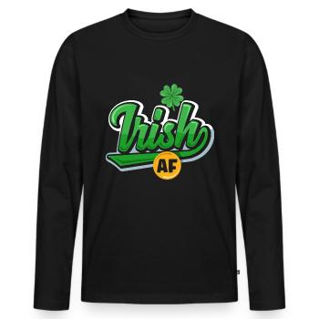 L’AF irlandaise célèbre la Saint-Patrick irlandaise - T-shirt manches longues Premium bio Homme - noir - Devant - Nico (187cm)