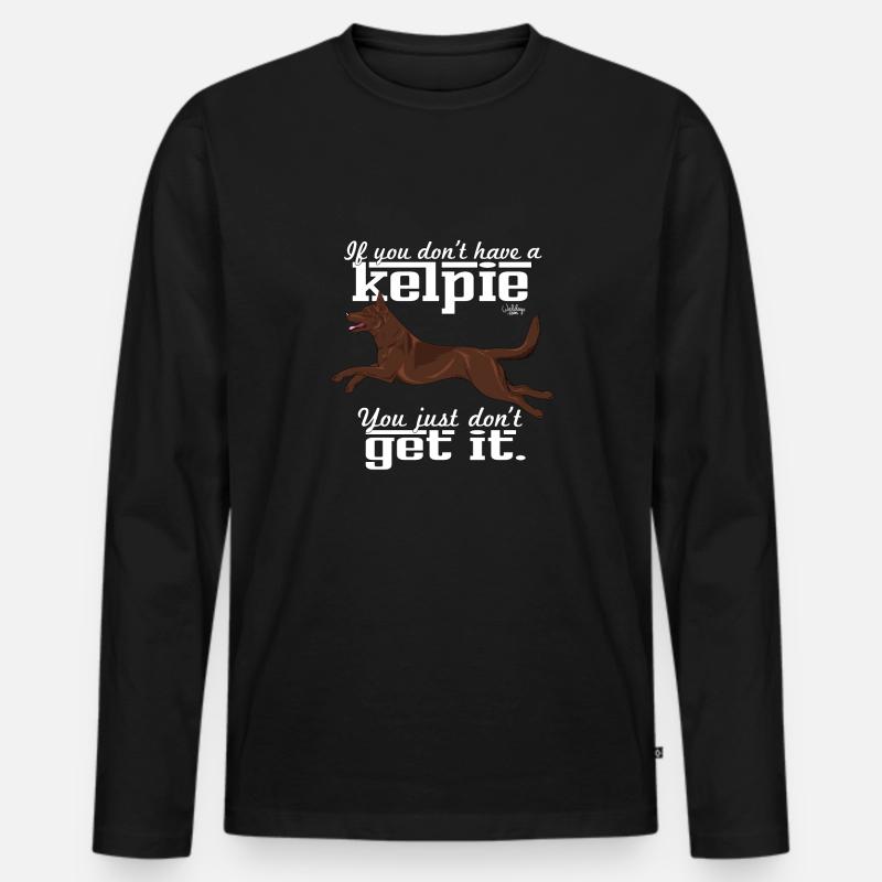 kelpiegetit4 - Männer Premium Bio Langarmshirt - Schwarz