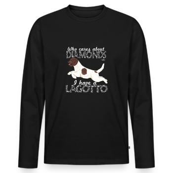 lagottodiamonds4 - Men's Premium Organic Long Sleeve Shirt - black - Front - Nico (187cm)