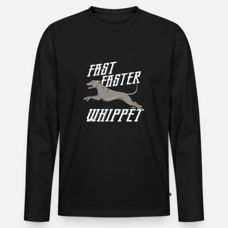 fastfasterwhippet5 - Männer Premium Bio Langarmshirt - Schwarz