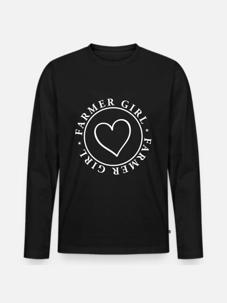 Fille de ferme - T-shirt manches longues Premium bio Homme - noir