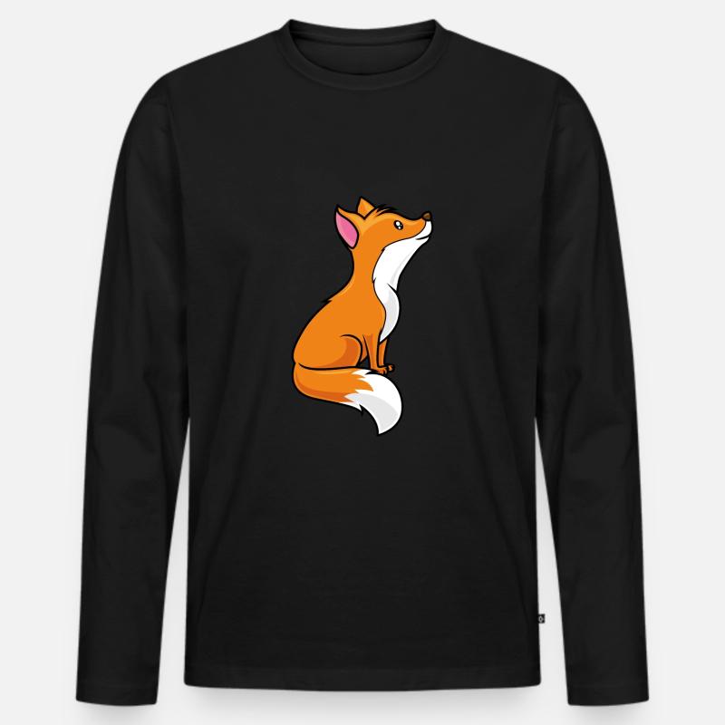 fox comic - Men's Premium Organic Long Sleeve Shirt - black