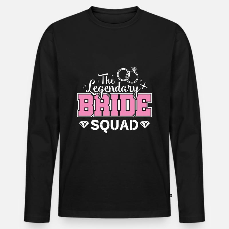 Bride Squad Junggesllinnenabschied - Männer Premium Bio Langarmshirt - Schwarz