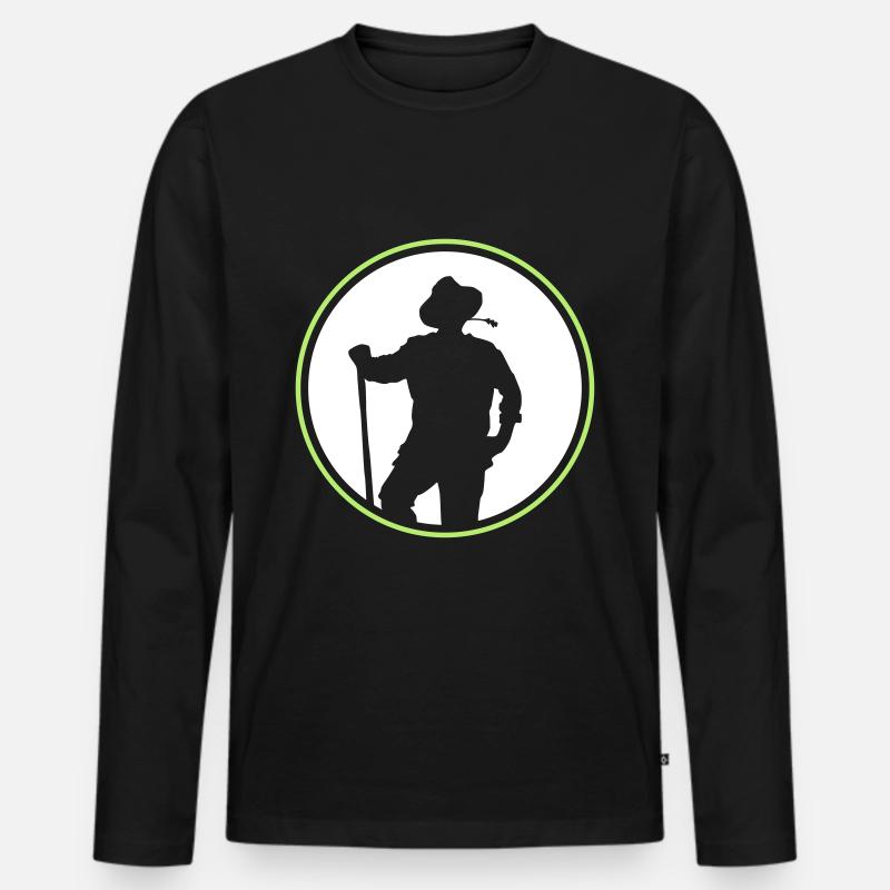 farmer kreis - Männer Premium Bio Langarmshirt - Schwarz