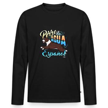 perrodeaguaespanol4 - Männer Premium Bio Langarmshirt - Schwarz - Vorne - Nico (187cm)