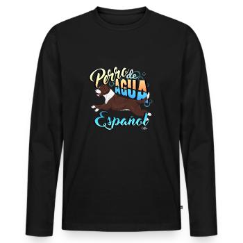 perrodeaguaespanol11 - Männer Premium Bio Langarmshirt - Schwarz - Vorne - Nico (187cm)