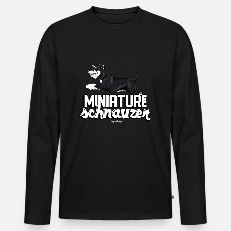 miniatureschnauzer4 - Männer Premium Bio Langarmshirt - Schwarz