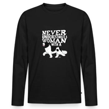 lansuunderestimate - T-shirt manches longues Premium bio Homme - noir - Devant - Nico (187cm)