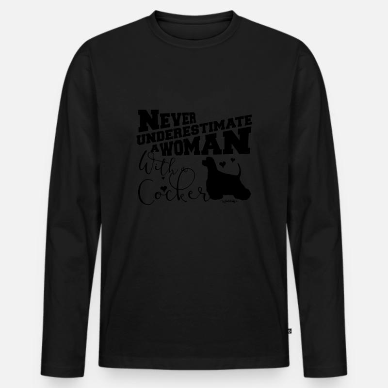 womancockerunderestimate2 - Männer Premium Bio Langarmshirt - Schwarz