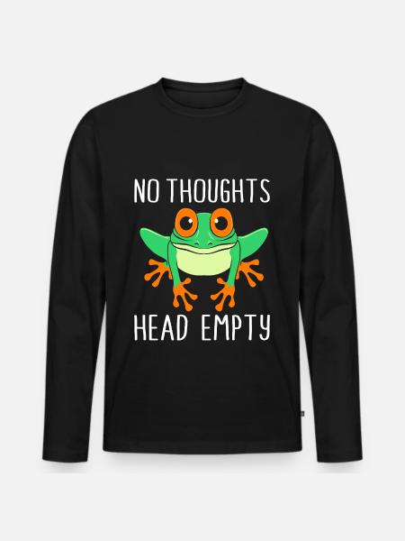 Tree Frog Frog - Men's Premium Organic Long Sleeve Shirt - black