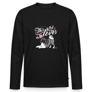 amakitagirl6 - T-shirt manches longues Premium bio Homme - noir - Devant - Nico (187cm)