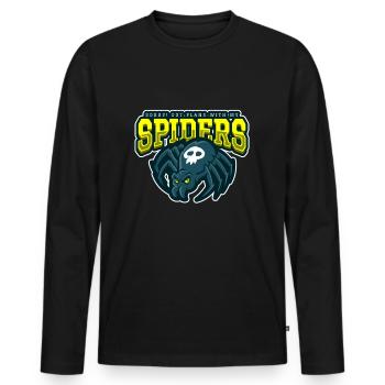 Sorry Spiderplans - Men's Premium Organic Long Sleeve Shirt - black - Front - Nico (187cm)