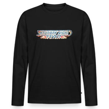 Saturday Night Fever Film-Logo Mit Blitzen - Männer Premium Bio Langarmshirt - Schwarz - Vorne - Nico (187cm)