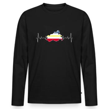Mecklenburg-Western Pomerania Dear home - Men's Premium Organic Long Sleeve Shirt - black - Front - Nico (187cm)