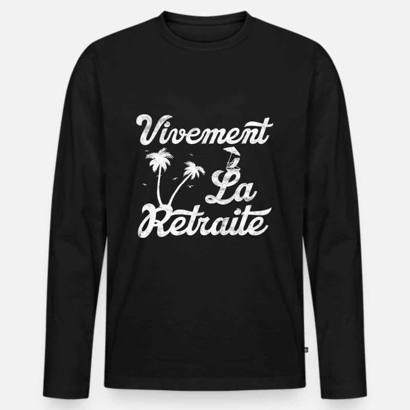 Es lebe der Ruhestand - - Männer Premium Bio Langarmshirt - Schwarz