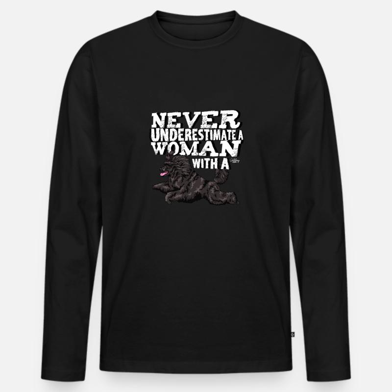 poodleunderestimatew2 - Männer Premium Bio Langarmshirt - Schwarz