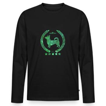 heelerarmy3 - Men's Premium Organic Long Sleeve Shirt - black - Front - Nico (187cm)