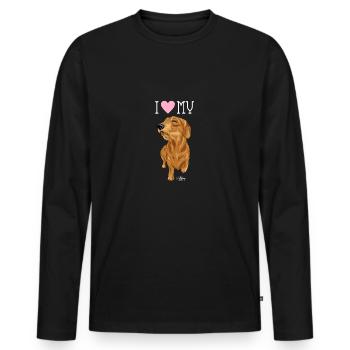 karkkislove3 - T-shirt manches longues Premium bio Homme - noir - Devant - Nico (187cm)