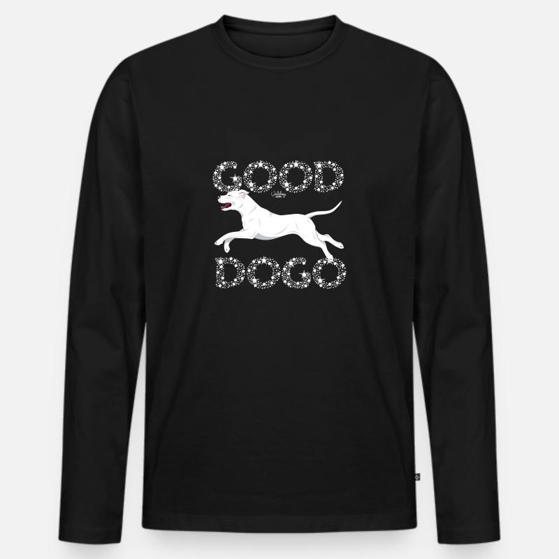 argentinogood - Männer Premium Bio Langarmshirt - Schwarz