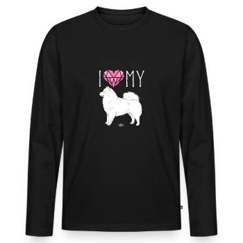japsilovediamonds - T-shirt manches longues Premium bio Homme - noir - Devant - Nico (187cm)