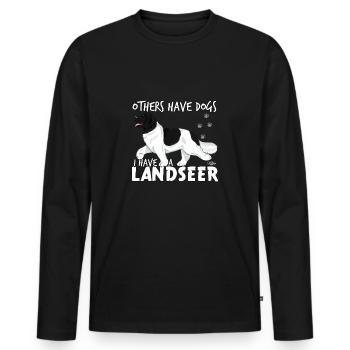 landseerdogs2 - T-shirt manches longues Premium bio Homme - noir - Devant - Nico (187cm)