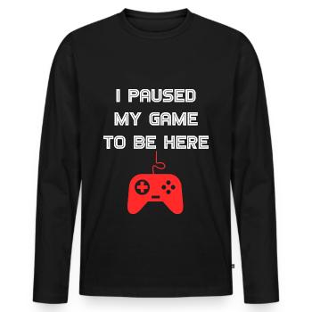 Gaming - Men's Premium Organic Long Sleeve Shirt - black - Front - Nico (187cm)