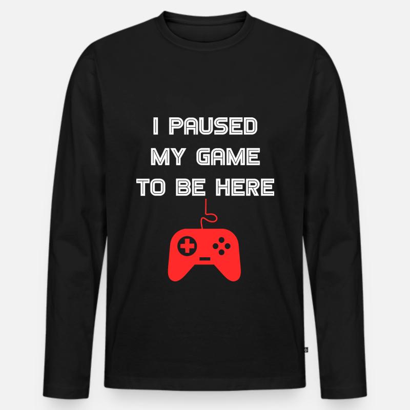 Gaming - Männer Premium Bio Langarmshirt - Schwarz