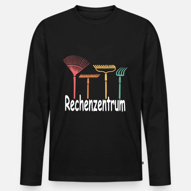 Rechenzentrum - Männer Premium Bio Langarmshirt - Schwarz