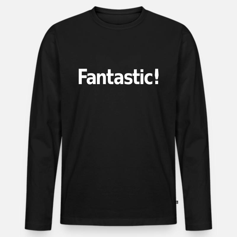 Fantastic - Männer Premium Bio Langarmshirt - Schwarz